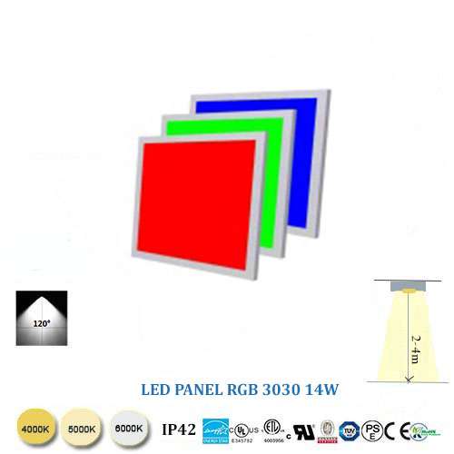 Stropný RGB LED panel 3030-14W