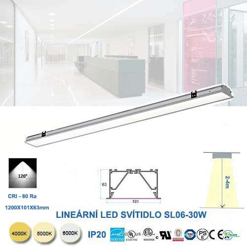 Lineárne LED svietidlo SL06-30W